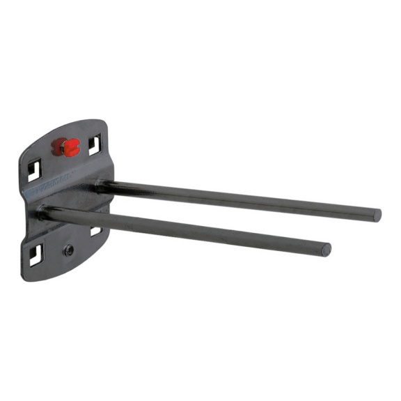 Werkzeughalter doppelt mit geradem Dorn - RasterPlan Doppelter Werkzeughalter mit geradem Dorn L150 anthrazitgrau