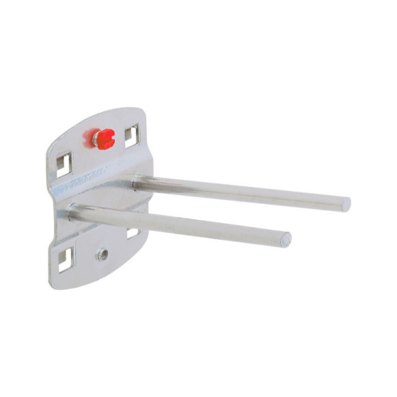 Werkzeughalter doppelt mit geradem Dorn - RasterPlan Doppelter Werkzeughalter geradem Dorn L100 alufarben