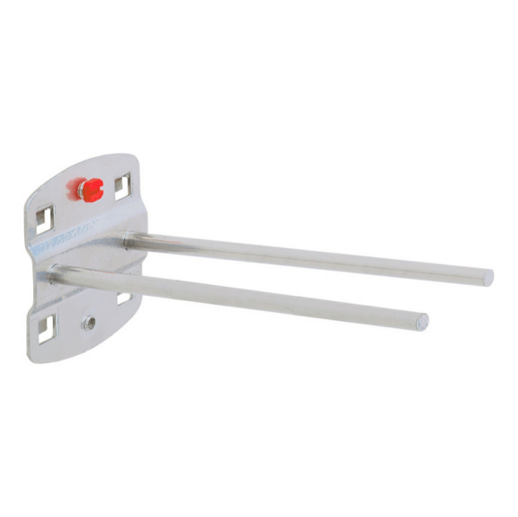 Werkzeughalter doppelt mit geradem Dorn - RasterPlan Doppelter Werkzeughalter geradem Dorn L150 alufarben