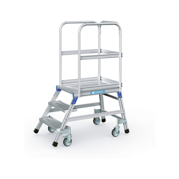 Podesttreppen fahrbar, einseitig begehbar - Podesttreppe fahrbar, einseitig begehbar 3 Stufen