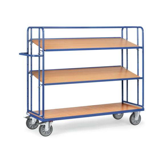 Etagenwagen mit verstellbaren Böden - Etagenwagen mit 2 verstellbaren Böden; 500 kg Tragkraft; Ladefläche 1650x610 mm