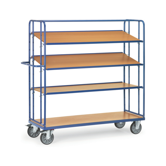 Etagenwagen mit verstellbaren B&ouml;den - Etagenwagen mit 2 verstellbaren B&ouml;den; 500 kg Tragkraft; Ladefl&auml;che 1650x610 mm