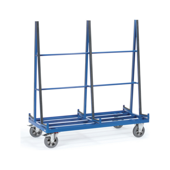 Plattenwagen mit zweiseitiger Profilgummi-Anlage