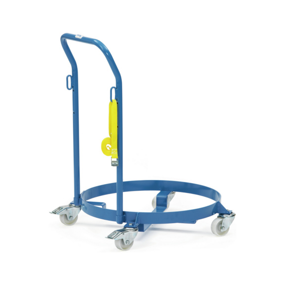 Fassroller mit Rohrschiebebügel - Fassroller mit Schiebebügel für 60 & 200l Fässer; Außenring Innen-Ø 610 mm