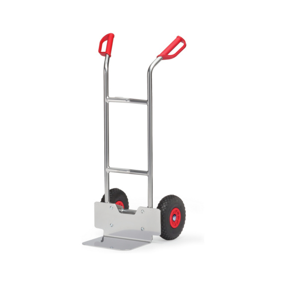 Alu-Stapelkarren mit Standardschaufel - Alu-Stapelkarre mit PU-Bereifung und Standardschaufel; H&ouml;he 1150mm