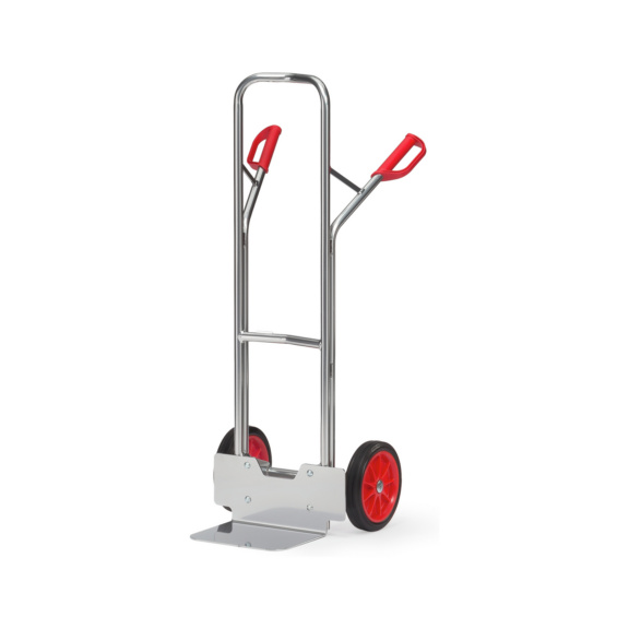 Alu-Stapelkarren mit Standardschaufel - Alu-Stapelkarre mit Vollgummibereifung und Standardschaufel; H&ouml;he 1300mm