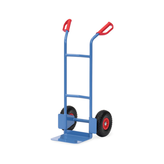 Stahl-Stapelkarren mit Standardschaufel - Stapelkarre Stahlrohr mit PU-Bereifung und Standardschaufel; H&ouml;he 1150mm