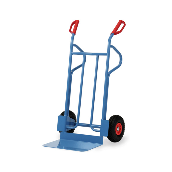 Stahl-Sackkarren mit breiter Schaufel - Stahl Sackkarre mit breiter Schaufel und PU-Bereifung