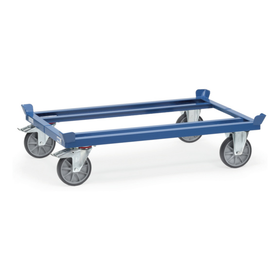 Paletten-Fahrgestelle - Paletten-Fahrgestell 750kg Tragkraft; Ladefl&auml;che: 810 x 610 mm; TPE-Bereifung