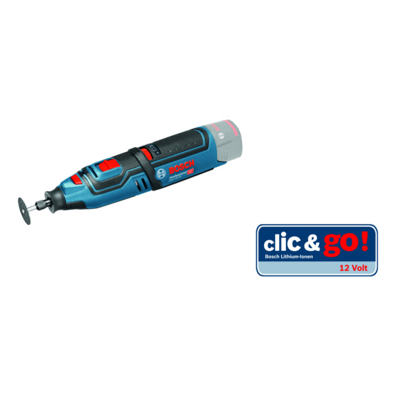 Akku-Rotationswerkzeug BOSCH 12V GRO 12V-35 - BOSCH Clic&Go GRO 12V-35 Sologer&auml;t in L-Boxx Orgnr.06019C5002