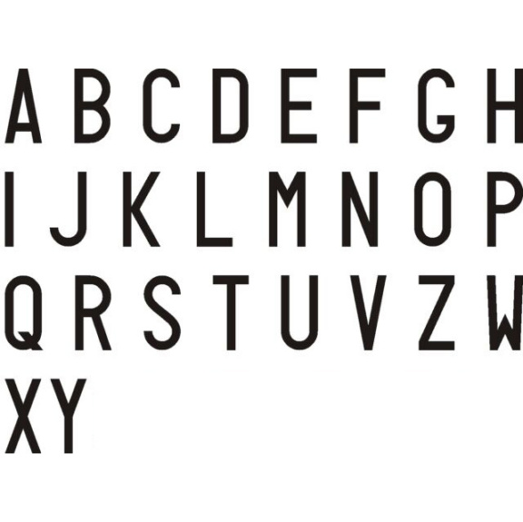 NUMBER PLATE LETTERS SET - 