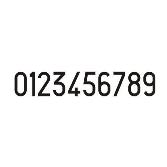 NUMBER PLATE NUMBERS SET - 
