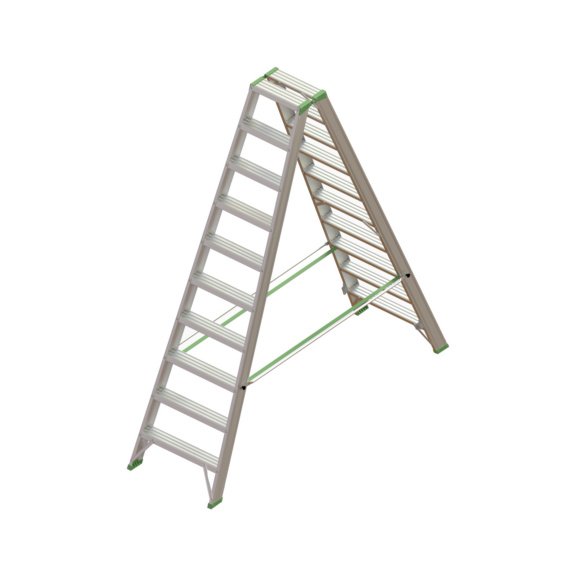 Stufen-Stehleitern beidseitig begehbar - RECA Alu-Stufenstehleiter 2x10 Stufen