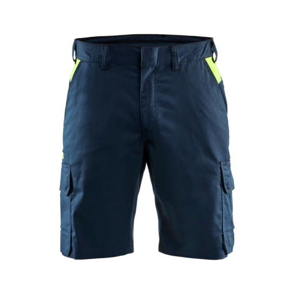 Shorts Industrie Stretch 1446 1832 - Indu Shorts Stretch Dkl. Marineblau/High Vis Gelb 1446 1832 8633 C48