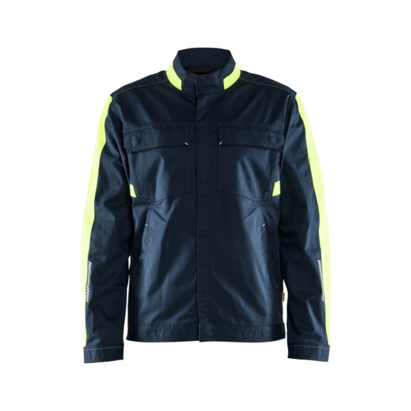 Jacke Stretch Industrie 4444 1832 - Indu Jacke Stretch Dkl. Marineblau/High Vis Gelb 4444 1832 8633 L