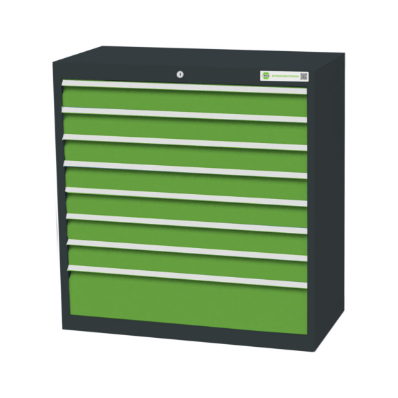 Schubladenschr&auml;nke Tiefe 500 mm - RECA Schubladenschrank 980x500x1019 mm (BxTxH) mit 8 Schubladen