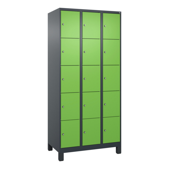 Schlie&szlig;fachschr&auml;nke mit F&uuml;&szlig;en - RECA Schlie&szlig;fachschrank 3 Abteile 1950x900x500 7016/6018