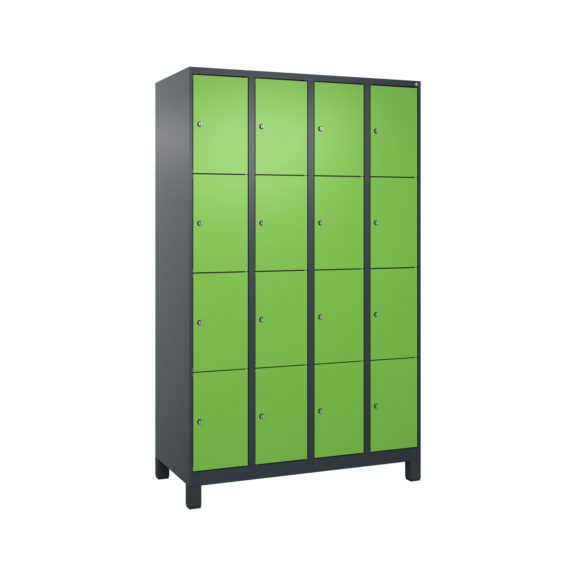 Schlie&szlig;fachschr&auml;nke mit F&uuml;&szlig;en - RECA Schlie&szlig;fachschrank 4 Abteile 1950x1200x500 7016/6018