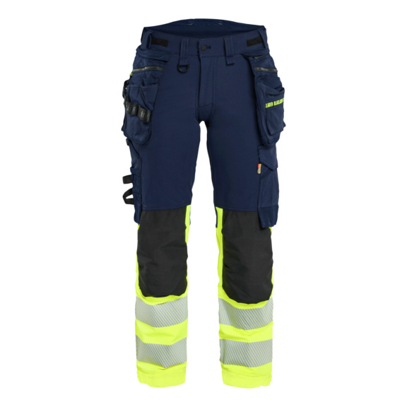 Damenhose High Vis 4-Wege-Stretch 7025 1648 - Damenhose High Vis 4-Wege-Stretch Marineblau/ High Vis Gelb 7025 1648 8933 D21