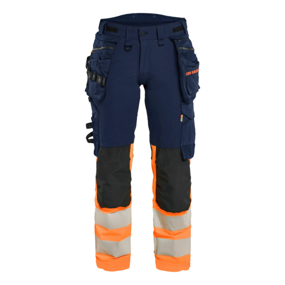 Damenhose High Vis 4-Wege-Stretch 7025 1648 - Damenhose High Vis 4-Wege-Stretch Marineblau/Orange 7025 1648 8953 D18