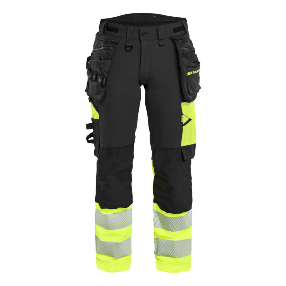 Damenhose High Vis 4-Wege-Stretch 7025 1648 - Damenhose High Vis 4-Wege-Stretch Schwarz/Gelb 7025 1648 9933 C38