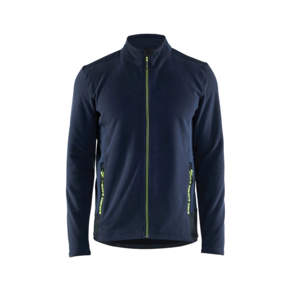 Mikrofleece-Jacke 4765 1010 - Mikrofleece-Jacke Dunkel Marineblau/High Vis Gelb 4765 1010 8633 4XL