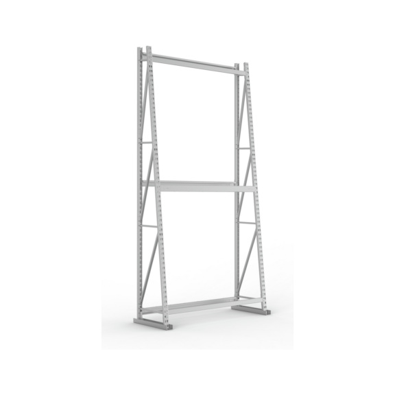 Profillagerregale - Profillager-Grundregal einseitig 3000x1400x500 mm (HxLxT); RAL 7035 lichtgrau