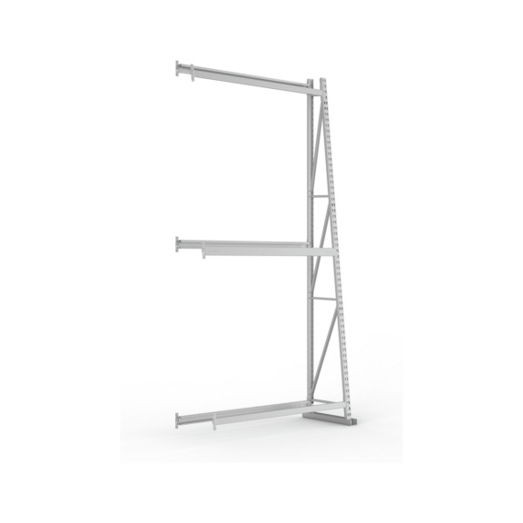 Profillagerregale - Profillager-Anbauregal einseitig 3000x1400x500 mm (HxLxT); RAL 7035 lichtgrau