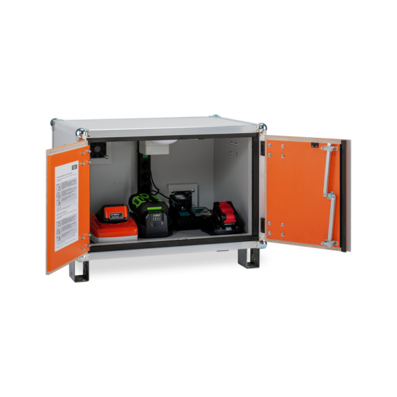 Akku-Si.-Ladeschränke lockEX Basic - Akku-Sicherheitsladeschrank lockEX Basic 1-phasig m Füßen (HxBxT) 620x800x660mm