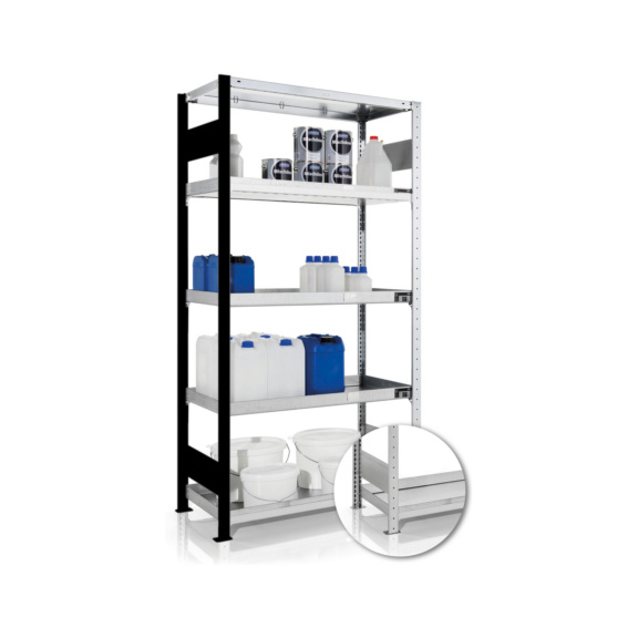 Umweltregale - Umwelt-Anbauregal mit Wannenböden 2000x1000x500 mm (HxBxT) 