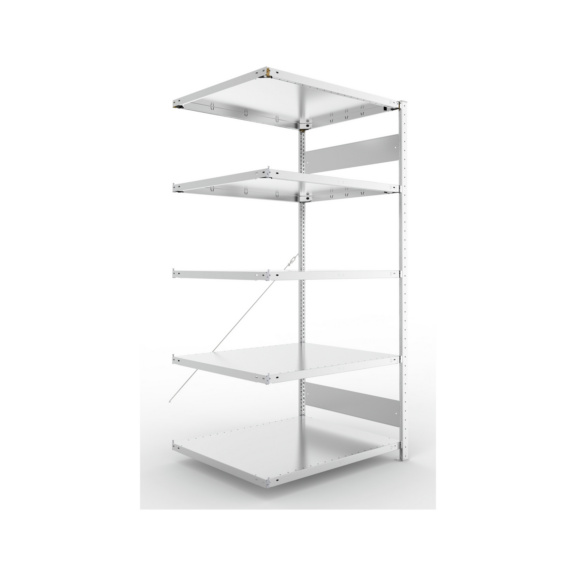 Steckregale S3 verzinkt, einzeilig - S3 CLIP 230 Steck-Anbauregal 2000x1000x800 mm vzk mit 5 B&ouml;den