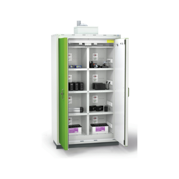 Akku-Si.-Ladeschränke MTW & Si.-Weiterleitung - RECA Akku-Sicherheitsladeschrank XL MTW & Signalweiterl 1194x2085x612mm RAL 6018