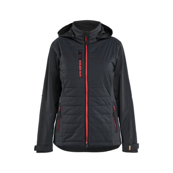 Damen Hybrid Jacke 4733 2513 - Damen Hybrid Jacke Schwarz/Rot 4733 2513 9956 XXXL