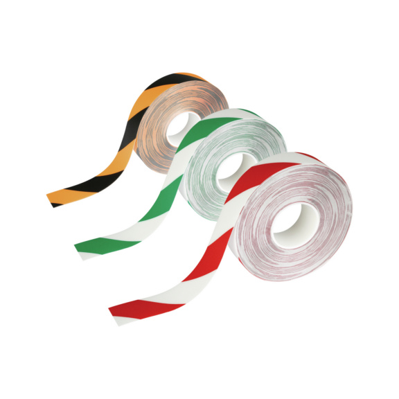 Bodenmarkierungsbänder zweifarbig 50/07 permanent & staplergeeignet