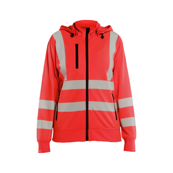 Damen High Vis Sweatshirt m abn. Kapuze 3574 2538  - Damen High Vis Sweatshirt m abnehmb. Kapuze High Vis Rot 3574 2538 5500 S