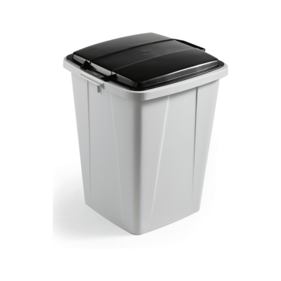<br/>Abfallbehälter 90L - Abfallbehälter mit schwarzem Deckel; Fassungsvermögen 90 Liter