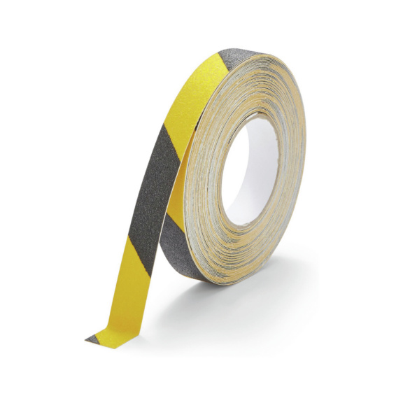 Anti-Rutsch-B&auml;nder - Antirutschband GRIP 25mm permanent selbstklebend gelb/schwarz