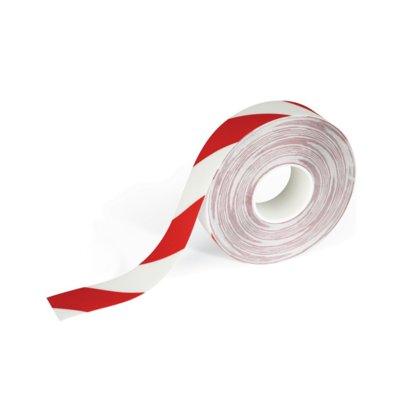Bodenmarkierungsbänder zweifarbig 50/07 permanent & staplergeeignet - Bodenmarkierungsband selbstklebend rot/weiß; Breite 50 mm; Stärke 0,7 mm
