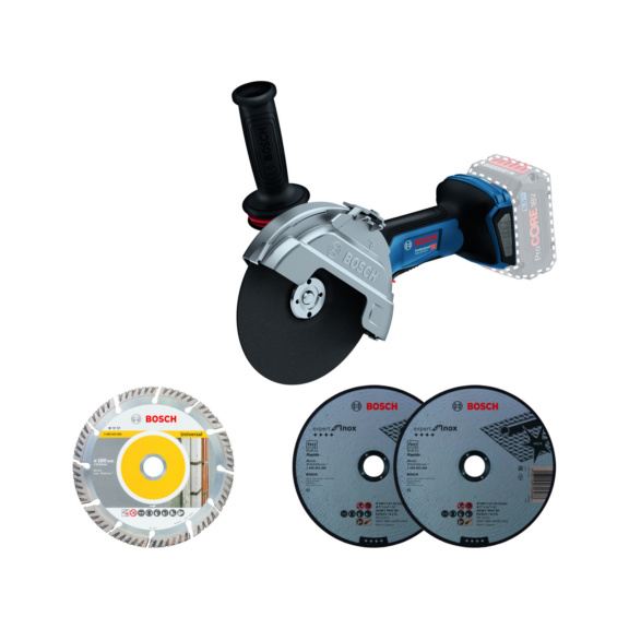Akku-Winkelschleifer 18V BOSCH GWS 18V-180 P - BOSCH GWS 18V-180 P Akku-Winkelschleifer solo mit Zubehör Orgnr.06019H6L01