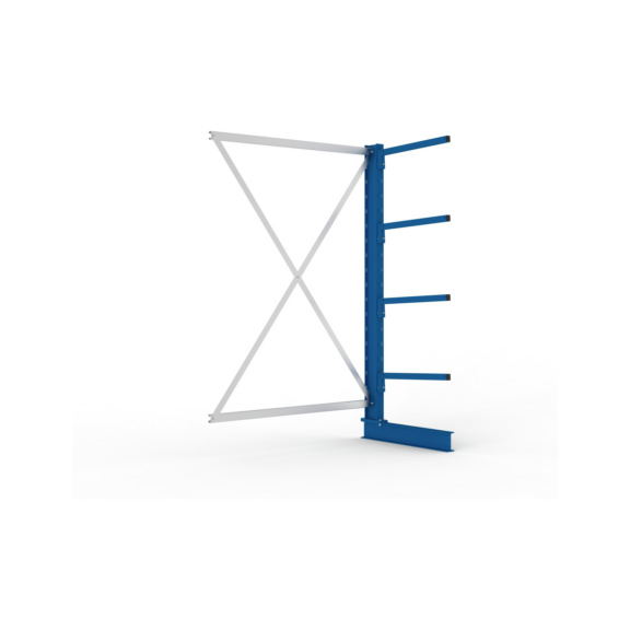 Kragarmregale MS einseitig - Kragarm-Anbauregal MS Light einseitig 2000x1300x600 mm (HxBxT) RAL 5010