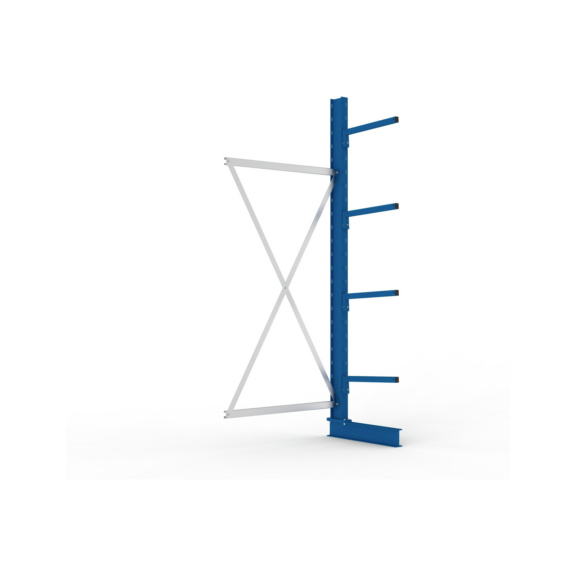 Kragarmregale MS einseitig - Kragarm-Anbauregal MS Light einseitig 2500x1000x500 mm (HxBxT) RAL 5010