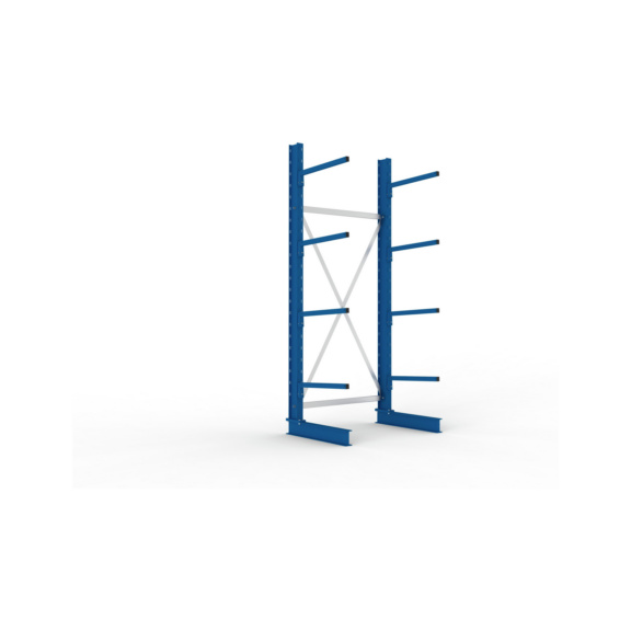 Kragarmregale MS einseitig - Kragarm-Grundregal MS Light einseitig 2500x1000x600 mm (HxBxT) RAL 5010