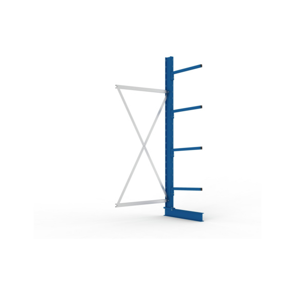 Kragarmregale MS einseitig - Kragarm-Anbauregal MS Light einseitig 2500x1000x600 mm (HxBxT) RAL 5010