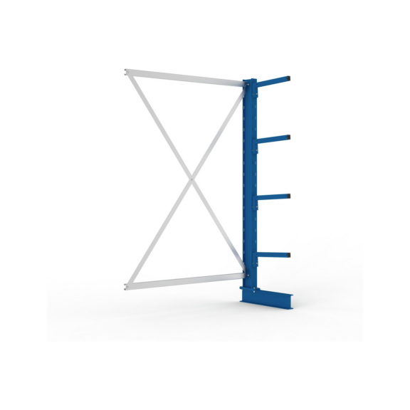 Kragarmregale MS einseitig - Kragarm-Anbauregal MS Light einseitig 2000x1300x400 mm (HxBxT) RAL 5010