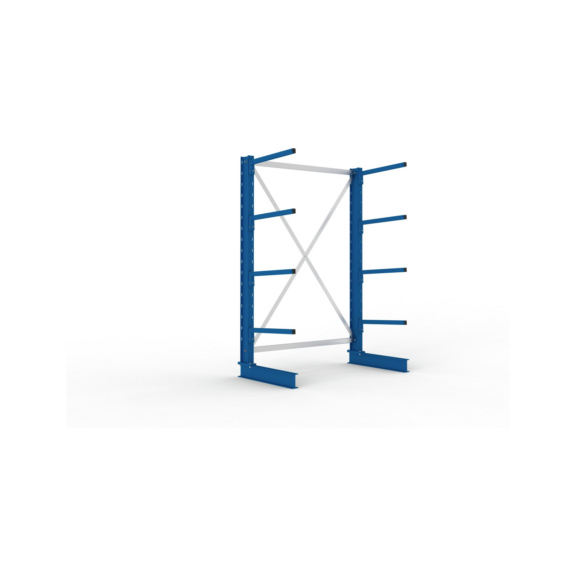 Kragarmregale MS einseitig - Kragarm-Grundregal MS Light einseitig 2000x1300x600 mm (HxBxT) RAL 5010