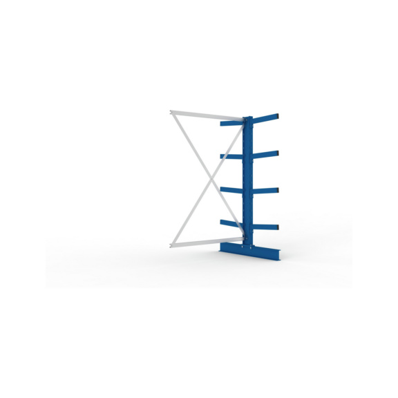 Kragarmregale MS doppelseitig - Kragarm-Anbauregal MS Medium doppelseitig 2000x1300x1000 mm (HxBxT) RAL 5010