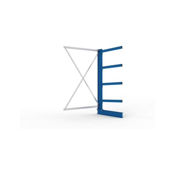 Kragarmregale MS einseitig - Kragarm-Anbauregal MS Medium einseitig 2000x1300x800 mm (HxBxT) RAL 5010