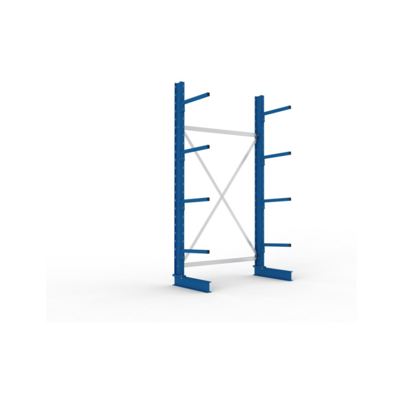 Kragarmregale MS einseitig - Kragarm-Grundregal MS Light einseitig 2500x1300x500 mm (HxBxT) RAL 5010