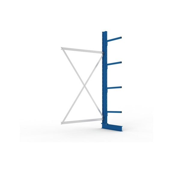 Kragarmregale MS einseitig - Kragarm-Anbauregal MS Light einseitig 2500x1300x500 mm (HxBxT) RAL 5010