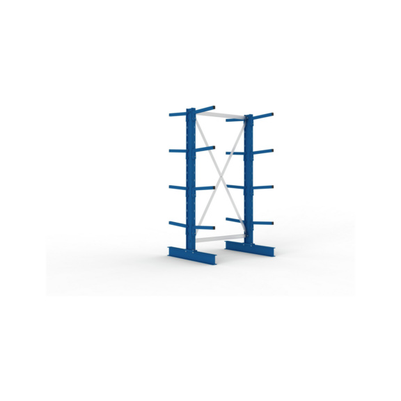 Kragarmregale MS doppelseitig - Kragarm-Grundregal MS Light doppelseitig 2000x1000x800 mm (HxBxT) RAL 5010